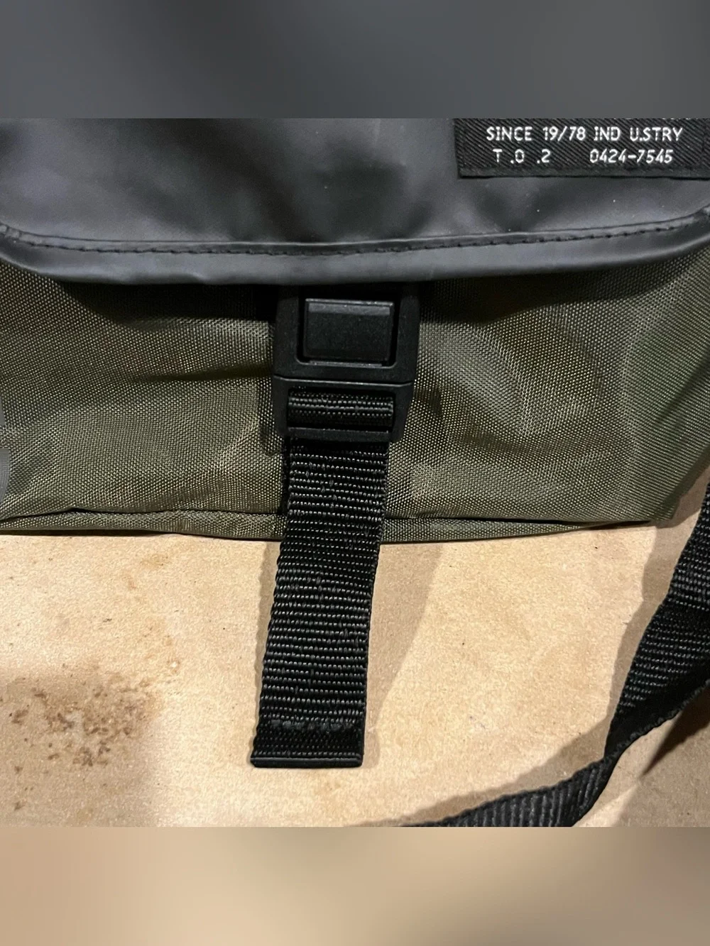 Diesel Small Black and Olive Crossbody Messenger Bag